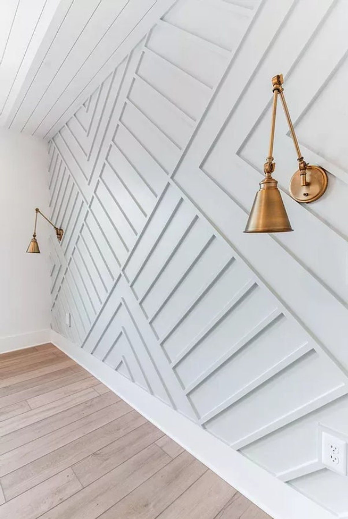 Custom Geometric 3dimensional Accent Wall Includes Design & Etsy