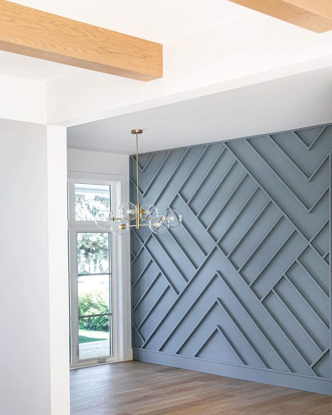 Custom Geometric 3dimensional Accent Wall Includes Design Only digital