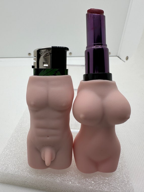 Naked Male or Female Body Lighter Lipstick Case Cover Great Gift Idea!