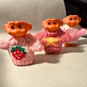 Fuzzy, Naked Troll, Pink Strawberry Fuzzy Sweater, Bright Pink Yellow Sta Fuzzy Sweater, Pink White Grandma Fuzzy Sweater, Lighter Cover