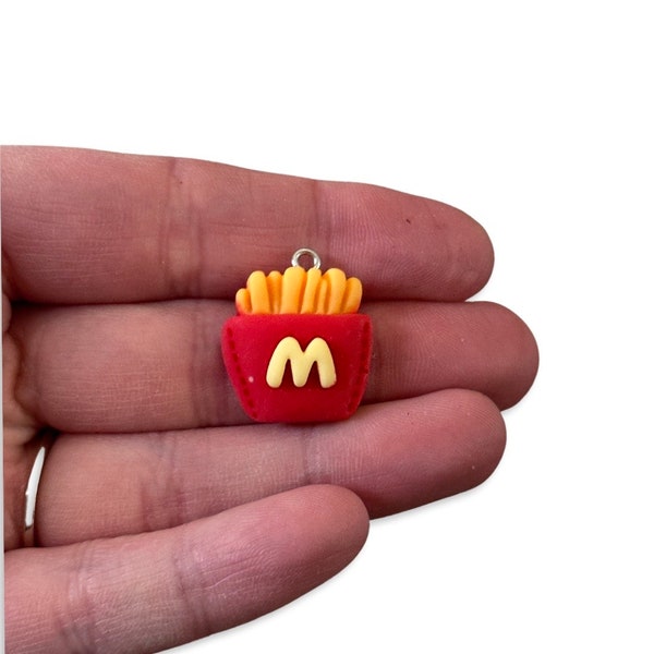 Red and Yellow Carton of French fries charm