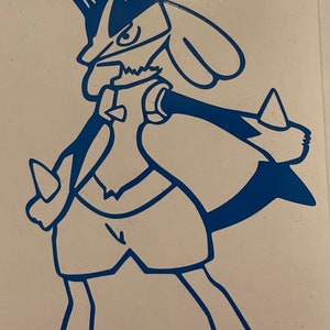 Lucario Vinyl Decal