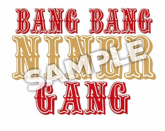Niner Gang SVG PNG | Plik do wycinania kibica futbolu San Francisco (pobieranie cyfrowe)