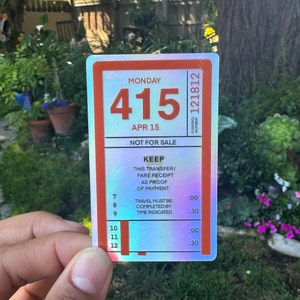 SF Muni Transfer Orange Sticker