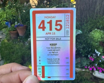 SF Muni Transfer Orange Sticker