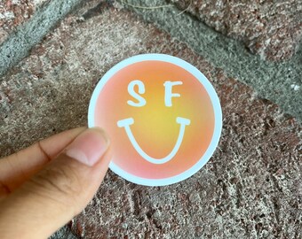 SF Orange Smiley Sticker