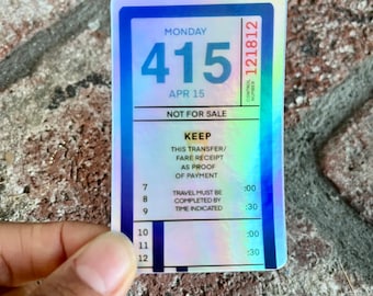 SF Muni Transfer Blue Sticker