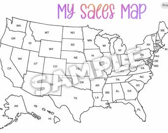 Sales Map Digital Download