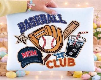 Baseball Moms Club PNG Trendy Game Day Doodle Baller mom shirt ORIGINAL Design Digital