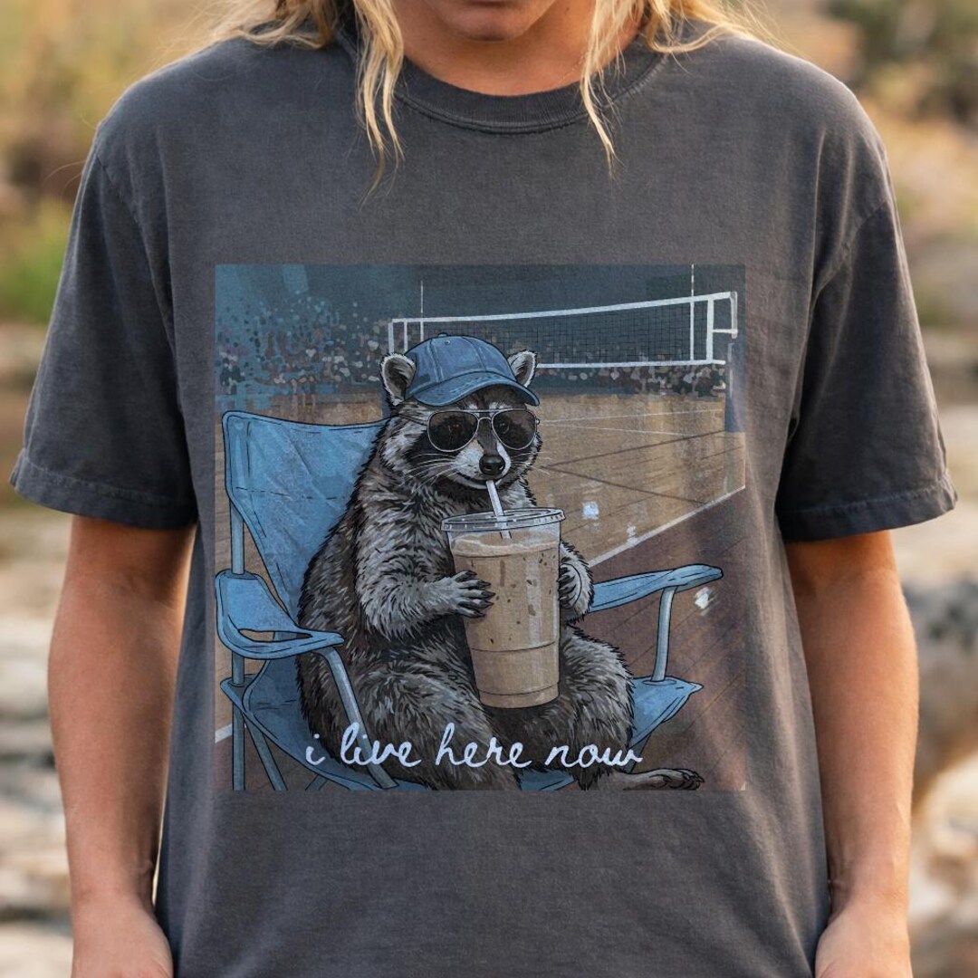 Funny Raccoon Volleyball Mom T-shirt, Tournament Game Day Outfit, Beach ...