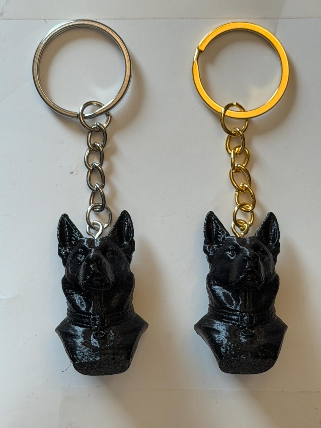 3D Printed German Shepherd Dog Bust Keychain - Dog Bust Keyring - Etsy