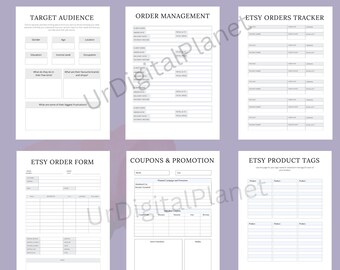 Etsy Shop Planner Digital, Etsy Business Plan Printable, Small Business, Digital Business Planner