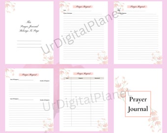 Prayer Journal Digital, Daily Journal Printable, Self Reflect PNG