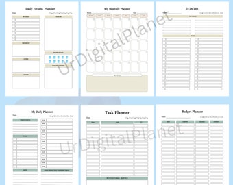 Pianificatore di progetto digitale, Pianificatore di progetto stampabile, Pianificatore di obiettivi PNG