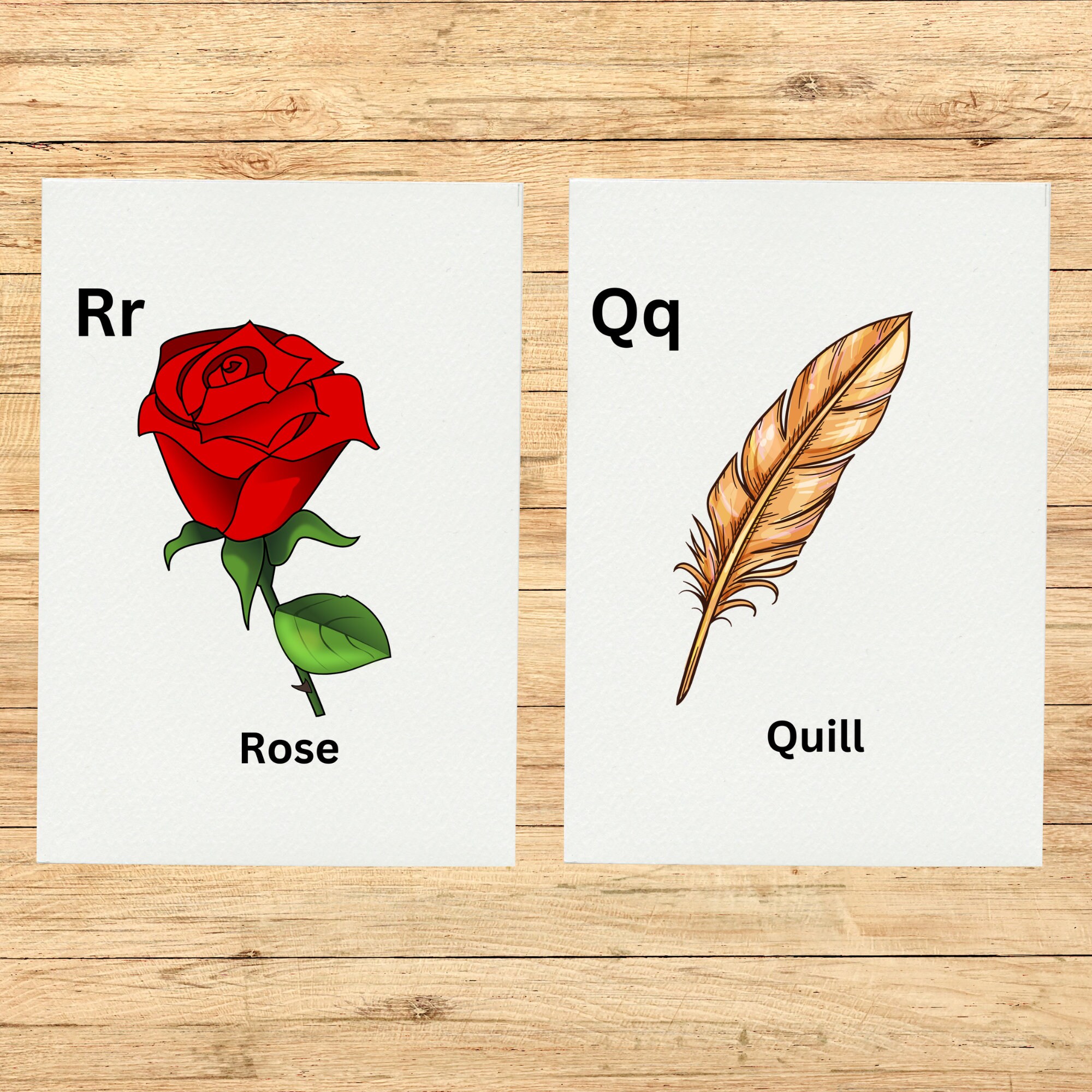 Printable Alphabet Flash Cards, Early Learning (digital Download) - Etsy