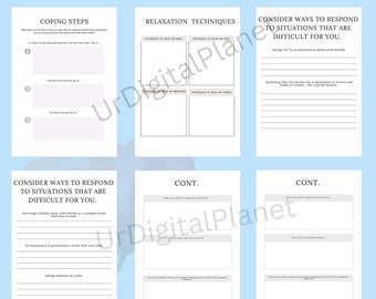 Introvert dagboek digitaal, afdrukbaar introvert dagboek, zelfzorgplanner
