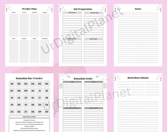 Ramadan Planner Digital, Printable Ramadan Planner, Digital Planner for Ramadan