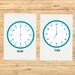 Educational Printable Editable PDF Clock Hours Time Montessori Cards ...
