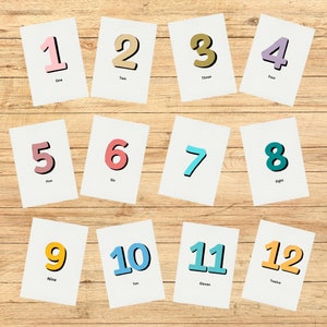 Preschool Counting Flash Cards Number Flash Cards 1-100, Count to 100, Number Cards 1-100, Montessori Flash Cards, Instant Download