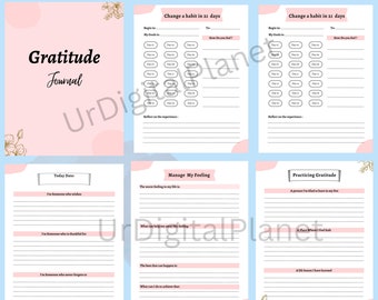 Gratitude Journal Printable, Self-Care Journal (PDF Download)