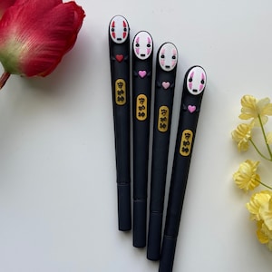 Spirited Away No Face Gel Ink Pens  (0.38mm & 0.5mm Available)  | Writing Pen | Anime Stationery | School Supplies | Writing Supplies