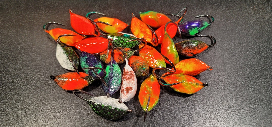 8 Fat Bottom Blackfish Tog Jigs – Orange/Black 3/8oz To 3oz W/ Hooks 32824 - View #4