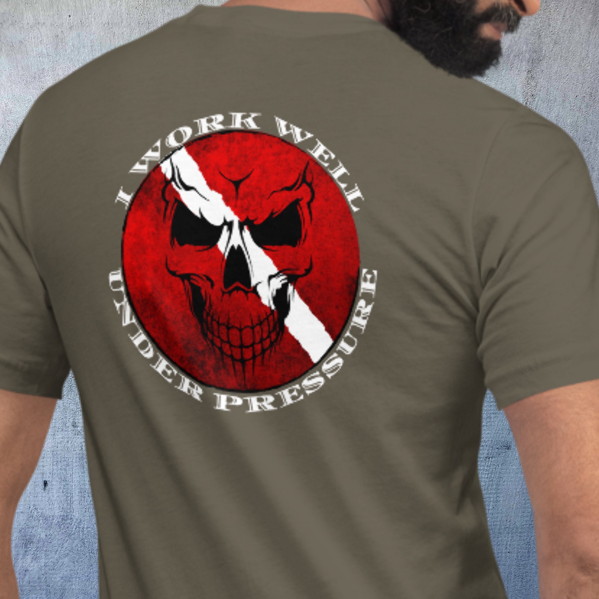 T-shirt Personnalisé Plongeur Scuba Diver - Fabriqué Aux USA - Taille S à 5XL - Coton épais