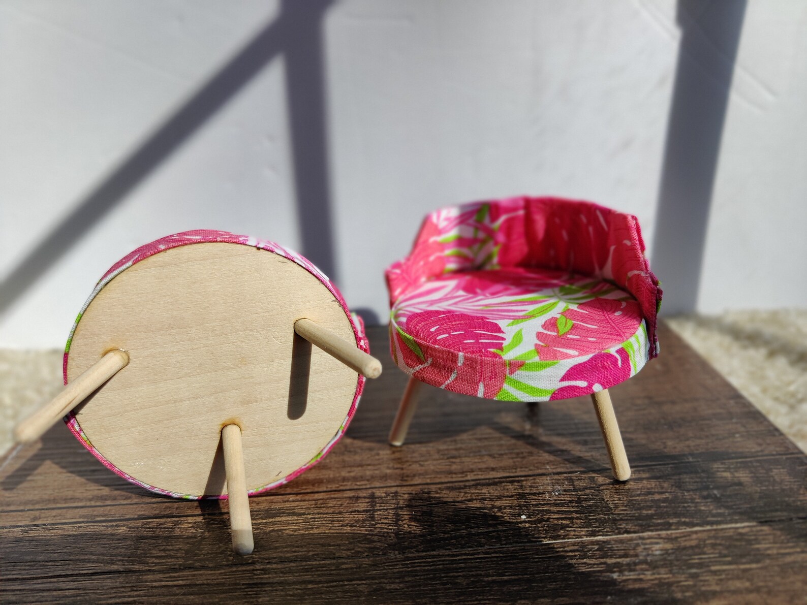 112 Pink Miniature Doll Lounge Chair Etsy