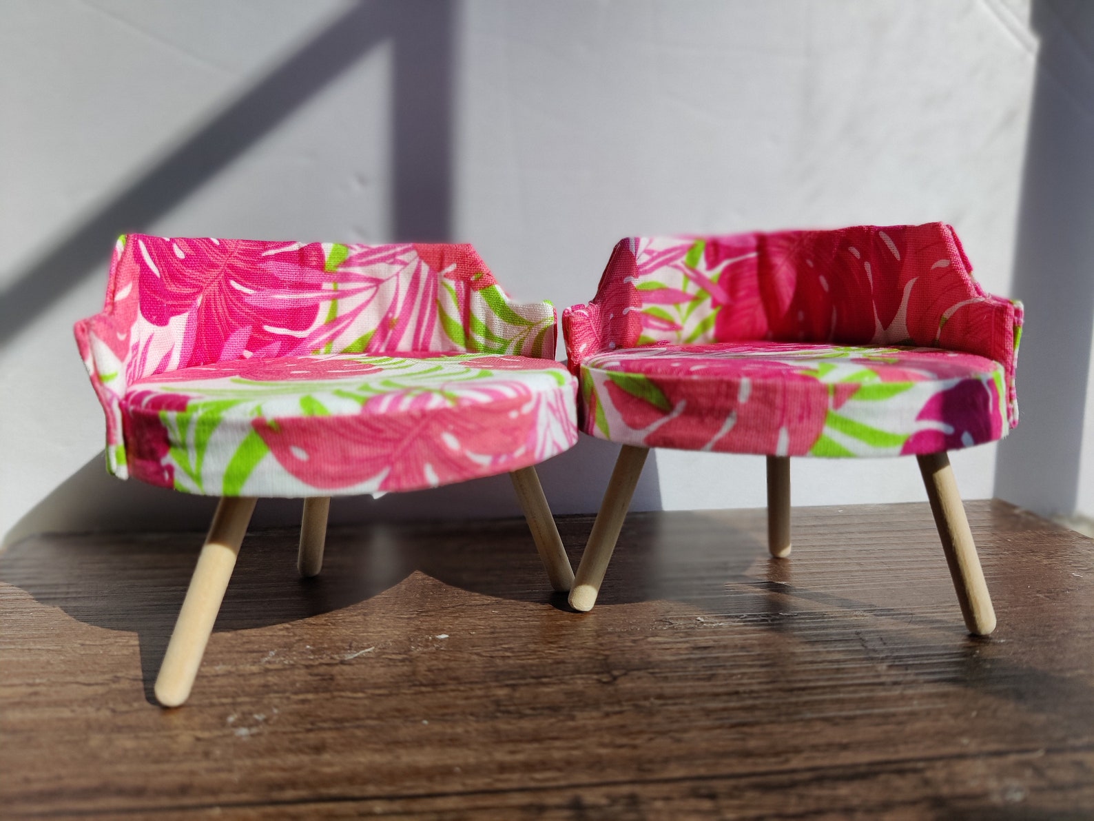 112 Pink Miniature Doll Lounge Chair Etsy