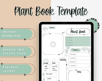 Digital Plant Tracker for GoodNotes (PNG & PDF), Plant Care Journal, Houseplant Planner, iPad Plant Notebook, Plant Parent Gift