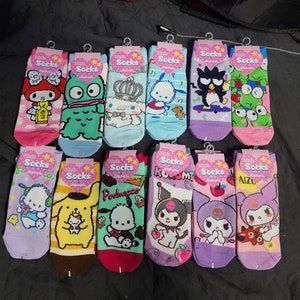 Kawaii Character Socks | Cute Japanese | authentic | girl clothes | older children and adults | soft | kuro | sanri | ku ku | gift for her