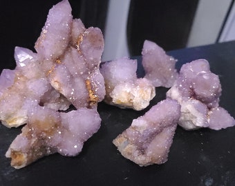Lavendel Lila Rosa Spirit Quartz Clusters Geschenke für ihren Valentinstag Geschenk Geschenkideen Wohnkultur einzigartige Heilung Kristalle Kristall
