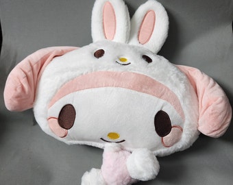 Kawaii pillow plushie blanket combination set | Cute Japanese character | adorable | sanri plushie | melo | gift for her, gift for kid