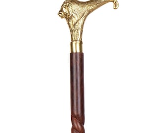 Lion Brass Handle Walking Cane – 36-inch Victorian Style