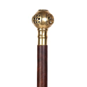 PERSONALIZED Walking Cane - Nautical Helmet Brass Handle - Lightweight 36-inch Stick - Canes for Men, Women & Senior– Vintage Victorian Cane
