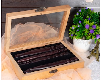 PALISSANDER Ergonomische haaknaaldenset in doos - voor artritische handen, handvat met zachte handgreep | Lengte: 7 inch | 3,5 tot 25 mm / haaknaaldenset