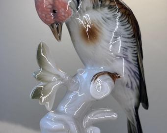 Vintage Porcelain Blue Jay Bird Figurine by Andrea by Sadek Made