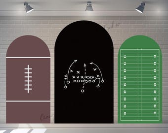 Custom Football Party Arch Backdrop Cover, Double-Sided
