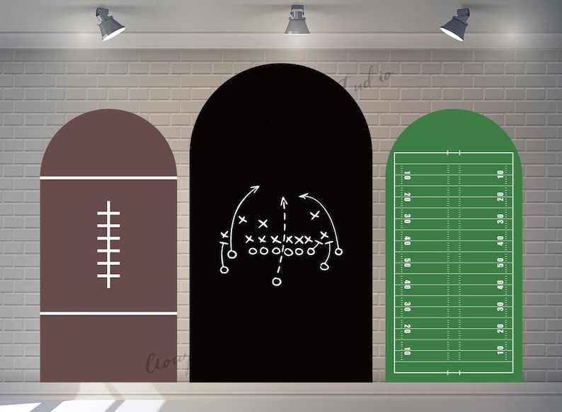 Custom Football Party Arch Backdrop Cover, Double-sided - Etsy