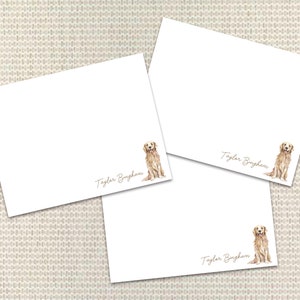 Aquarell Hundebriefpapier Personalisiertes Briefpapier Individuelle Notizkarten mit Umschlägen Individuelles Briefpapier für Männer Frauen oder Familie
