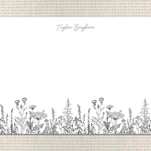 Papeterie plantes aromatiques Papeterie personnalisée Cartes de correspondance personnalisées avec enveloppes Papeterie personnalisée Monogramme BCBG