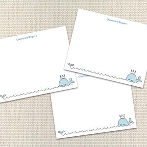 Wal-Briefpapier Personalisiertes Briefpapier Individuelle Notecards mit Umschlägen Individuelles Briefpapier Adrette Monogramm-Dankeskarte für Kinder