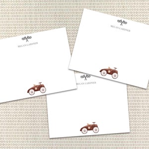 Rennauto-Briefpapier Personalisiertes Briefpapier Individuelle Notecards mit Umschlägen Individuelles Briefpapier für Kinder-Dankes-Karte