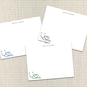 Doktor Krankenschwester Briefpapier Personalisiertes Briefpapier für MedizinStudent Geschenk Kundenspezifische Notizkarten mit Umschlägen Abschlussgeschenk Krankenschwester Geschenk