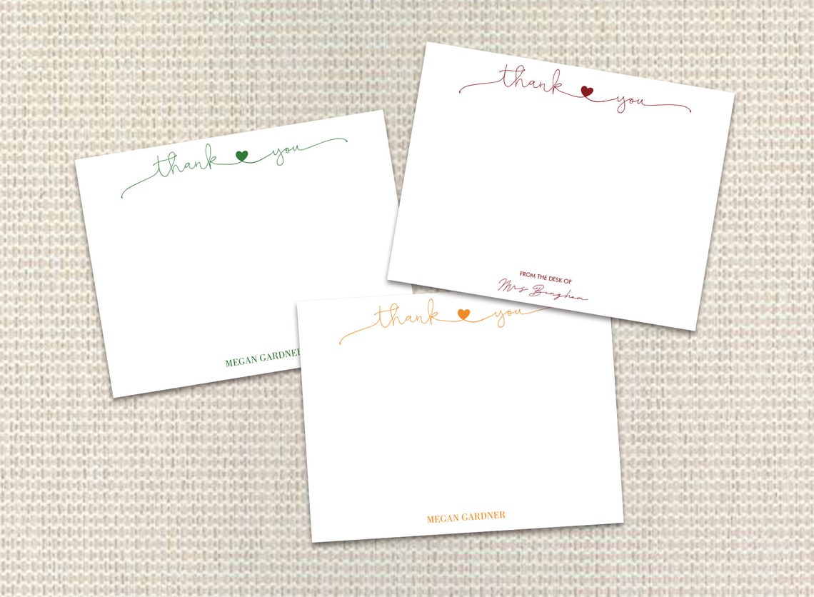 Personalized Stationery Notecards, Monogrammed Cards With Envelopes - Etsy
