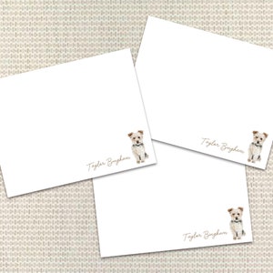 Aquarell Hund Briefpapier Personalisiertes Briefpapier Benutzerdefinierte Hinweiskarten mit Umschlägen Benutzerdefiniertes Briefpapier für Männer, Frauen oder Familien