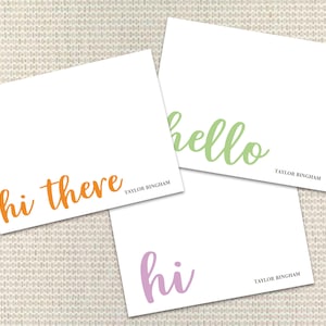 Buntes Briefpapier Personalisiertes Briefpapier Individuelle Notecards mit Umschlägen Individuelles Briefpapier Adrettes Monogramm