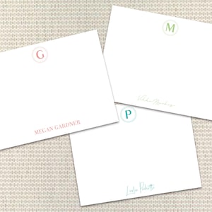Personalisiertes Briefpapier Individuelle Notizkarten mit Umschlägen Individuelles Briefpapier Adrette Monogramm Danke Notizen
