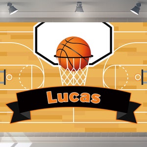 Benutzerdefinierte Basketball Backdrop Basketball arty thema Backdrop alles Gute zum Geburtstag Party Dekor Fotografie Jungen Geburtstag Banner