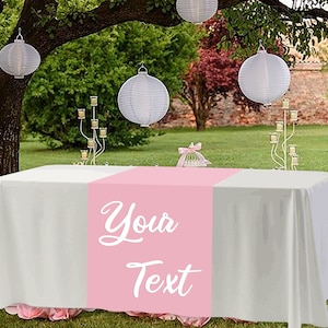Runner da tavolo personalizzato per fiera dell'artigianato, diverse dimensioni e possibilità di stampare qualsiasi disegno desiderato, promuovi la tua attività, decorazioni per matrimoni